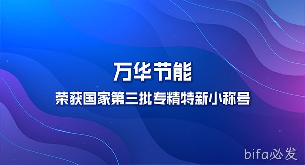bifa必发荣获国家第三批专精特新小巨人称号